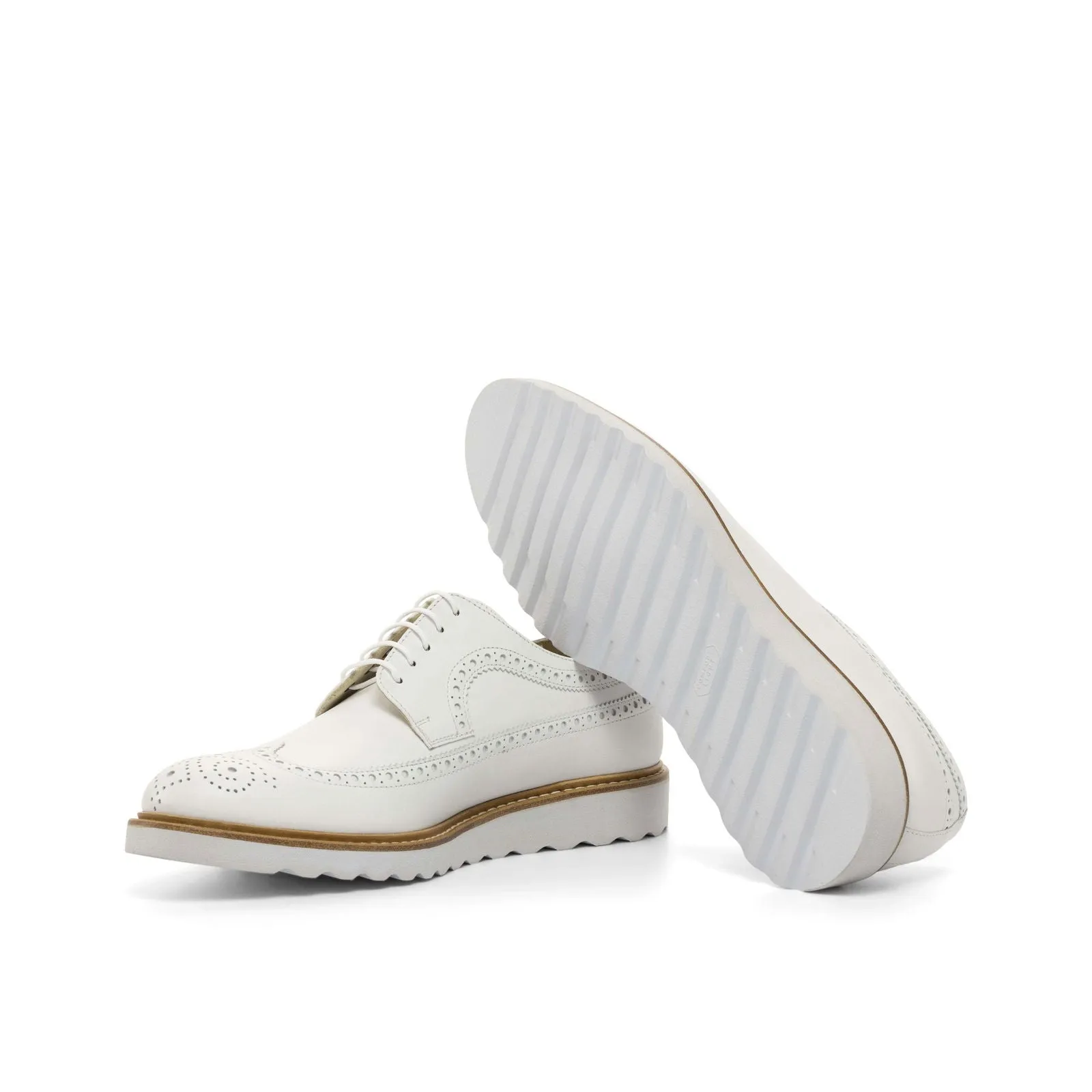 Longwing Blucher-Box Calf, White-Wholesale