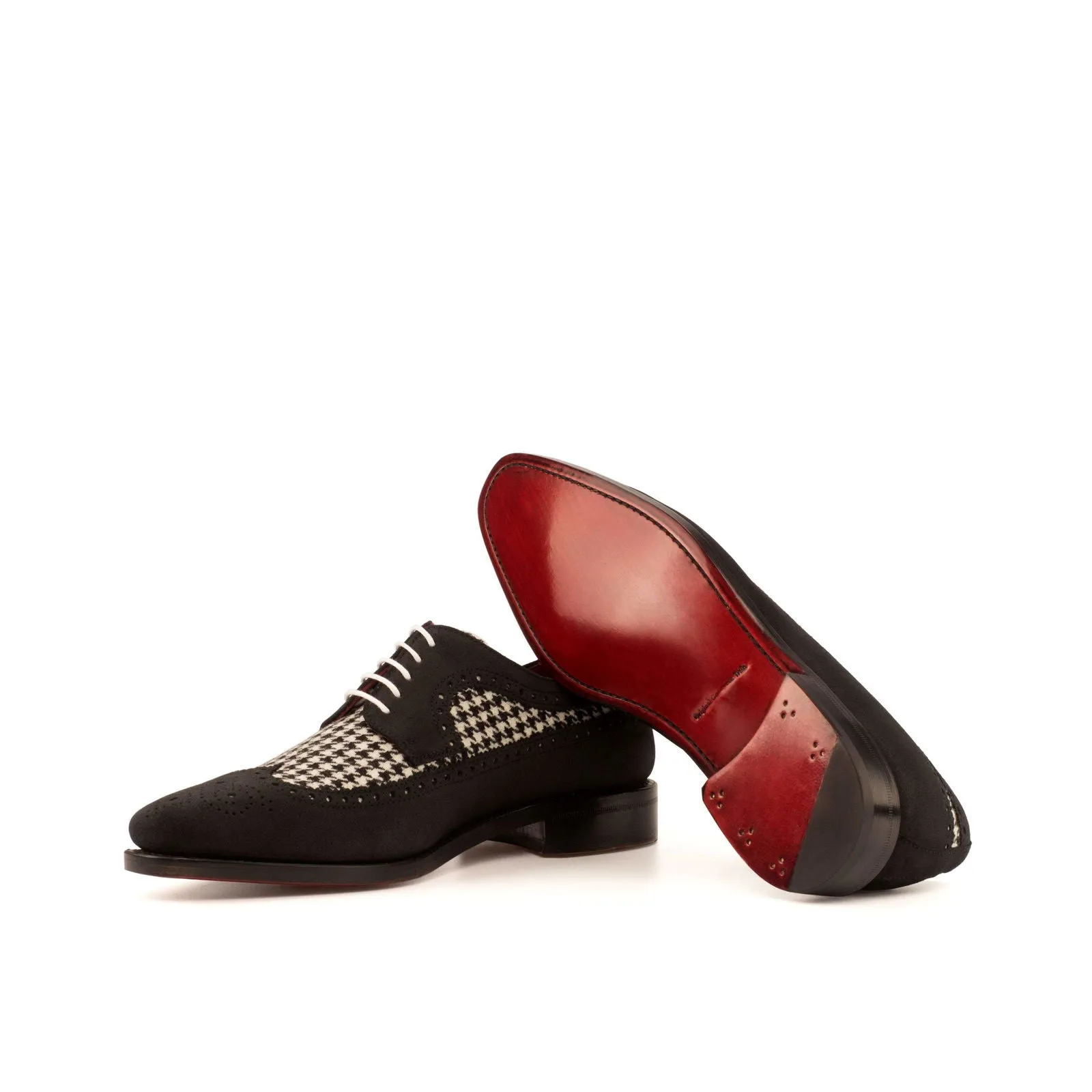 Longwing Blucher-Lux Suede, Sartorial, Black-Wholesale
