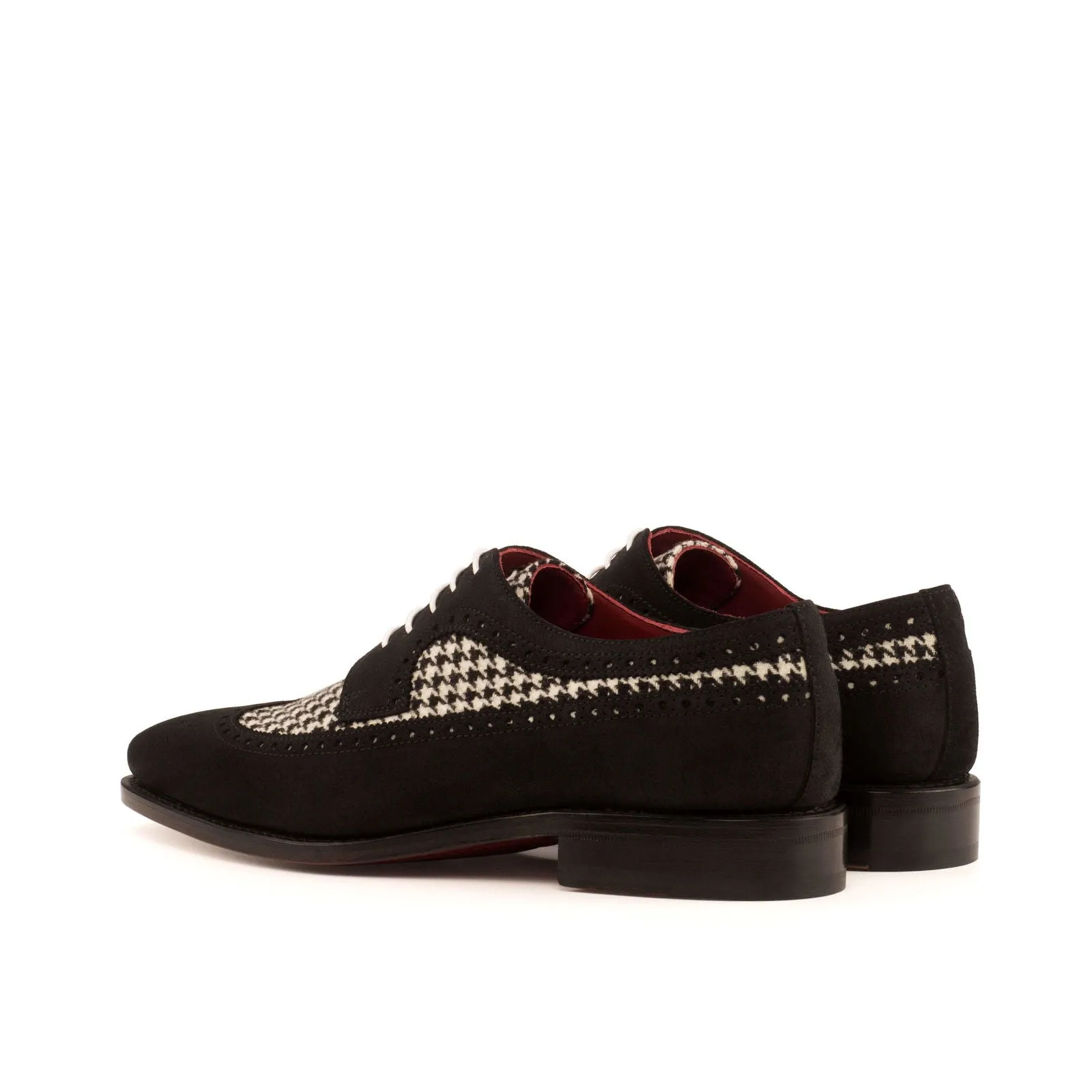 Longwing Blucher-Lux Suede, Sartorial, Black-Wholesale