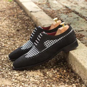 Longwing Blucher-Lux Suede, Sartorial, Black-Wholesale