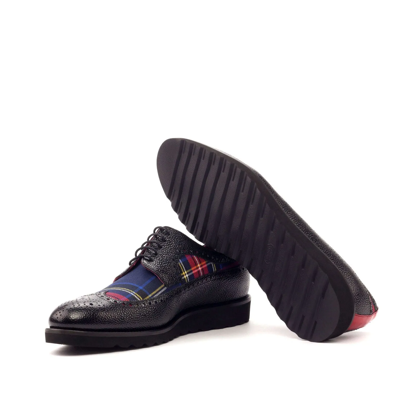 Longwing Blucher-Pebble Grain, Patent, Sartorial, Black, Red, Blue-Wholesale