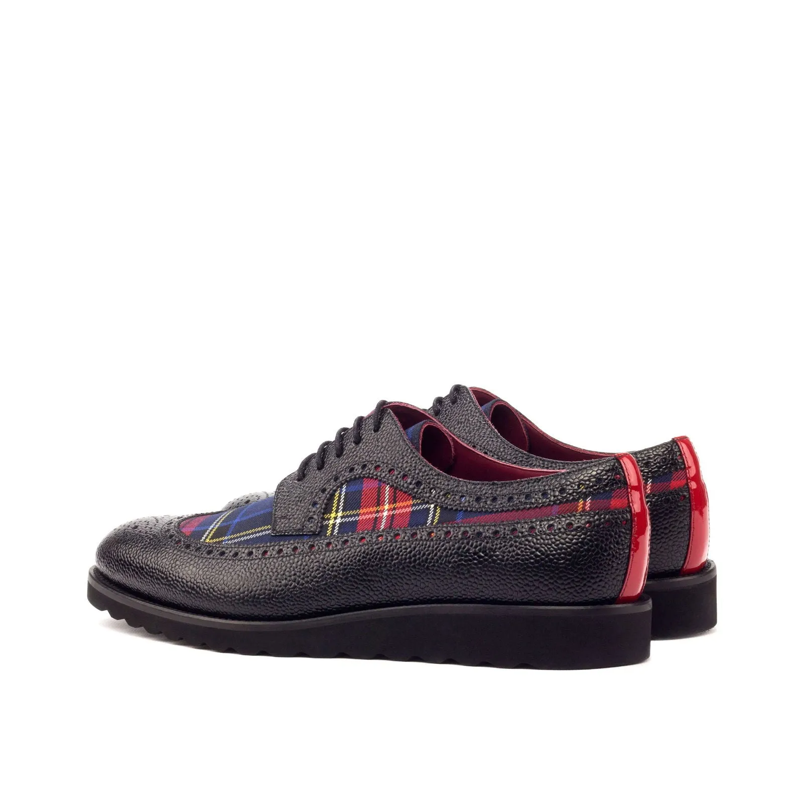 Longwing Blucher-Pebble Grain, Patent, Sartorial, Black, Red, Blue-Wholesale