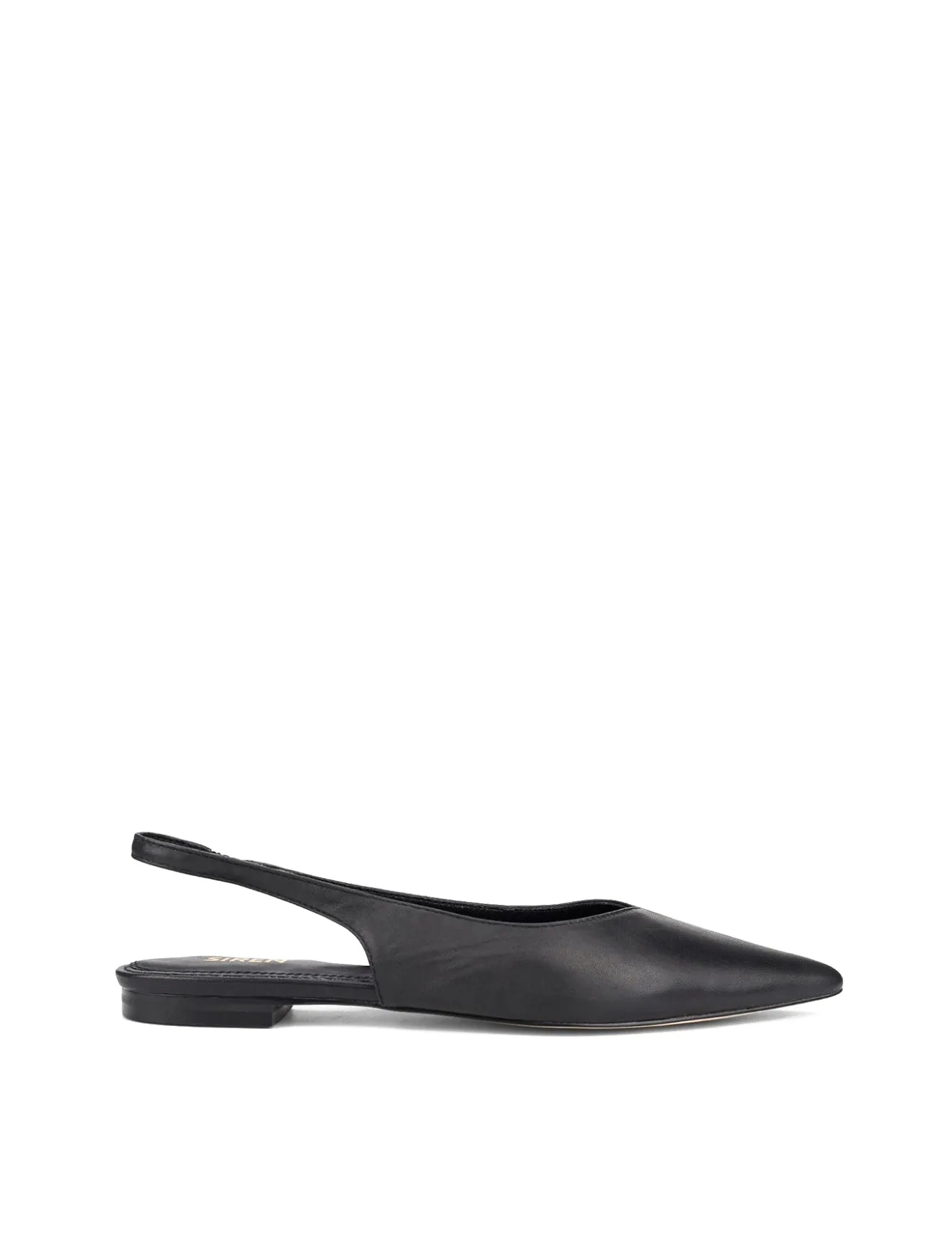 Lorie Slingback Flats - Black Leather