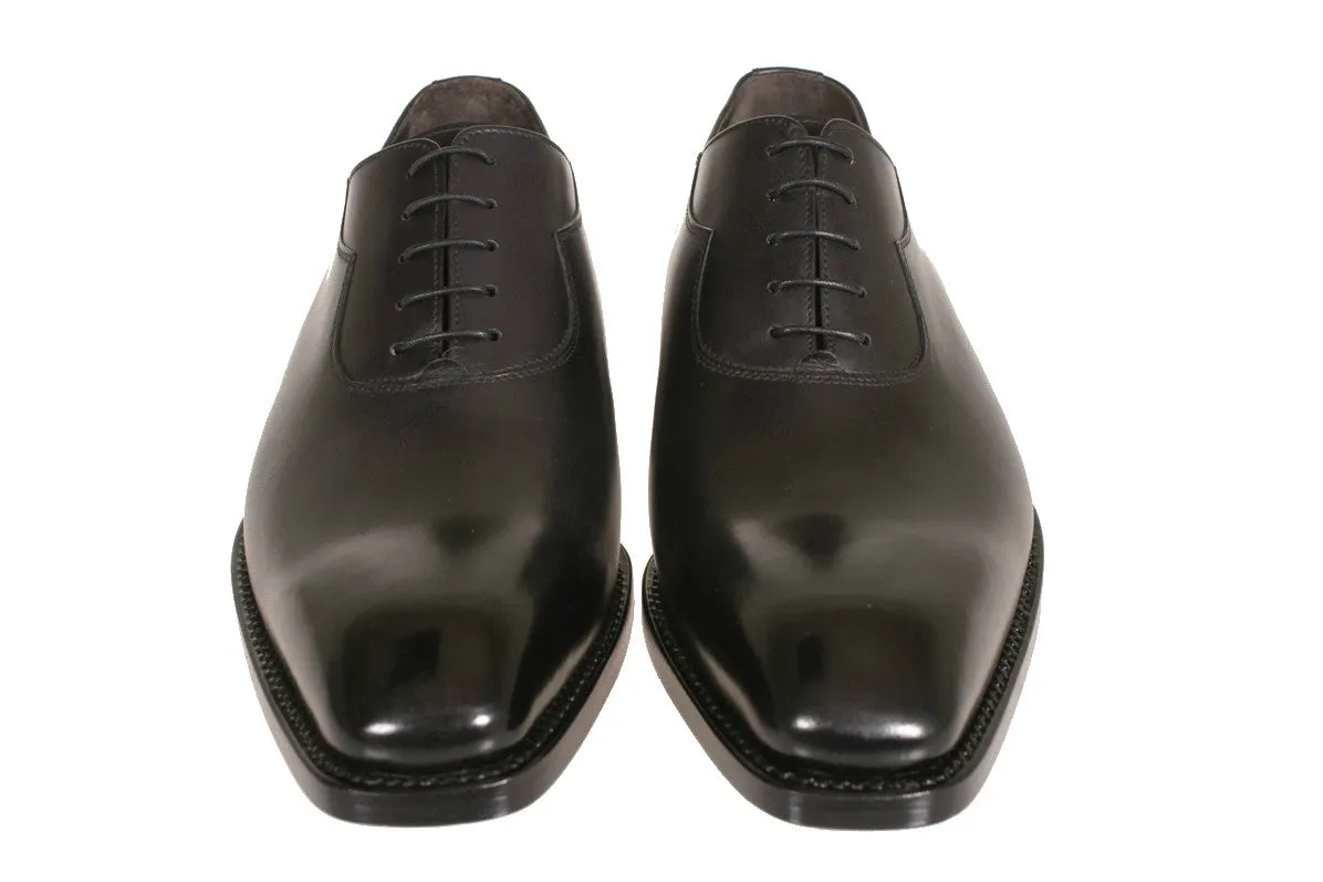 Lovanio Black Calfskin Oxford Shoes
