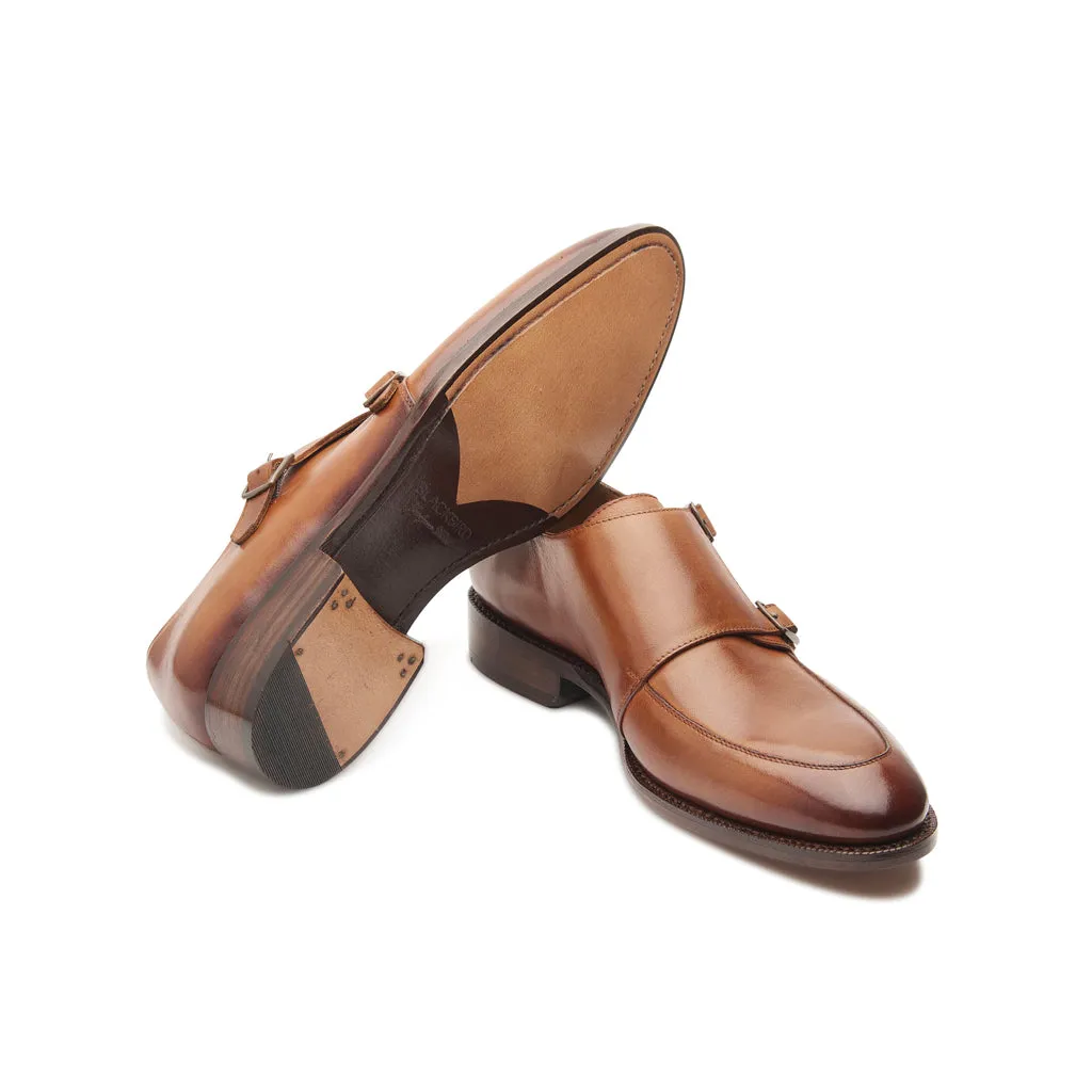 Luigi, Double Monk Strap - London Tan | Hand Welted | Classics Collection
