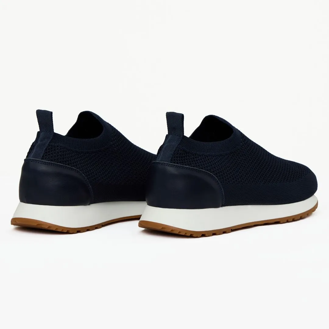 Madasat Men Navy Blue Slip On Knit Shoes - 881 |
