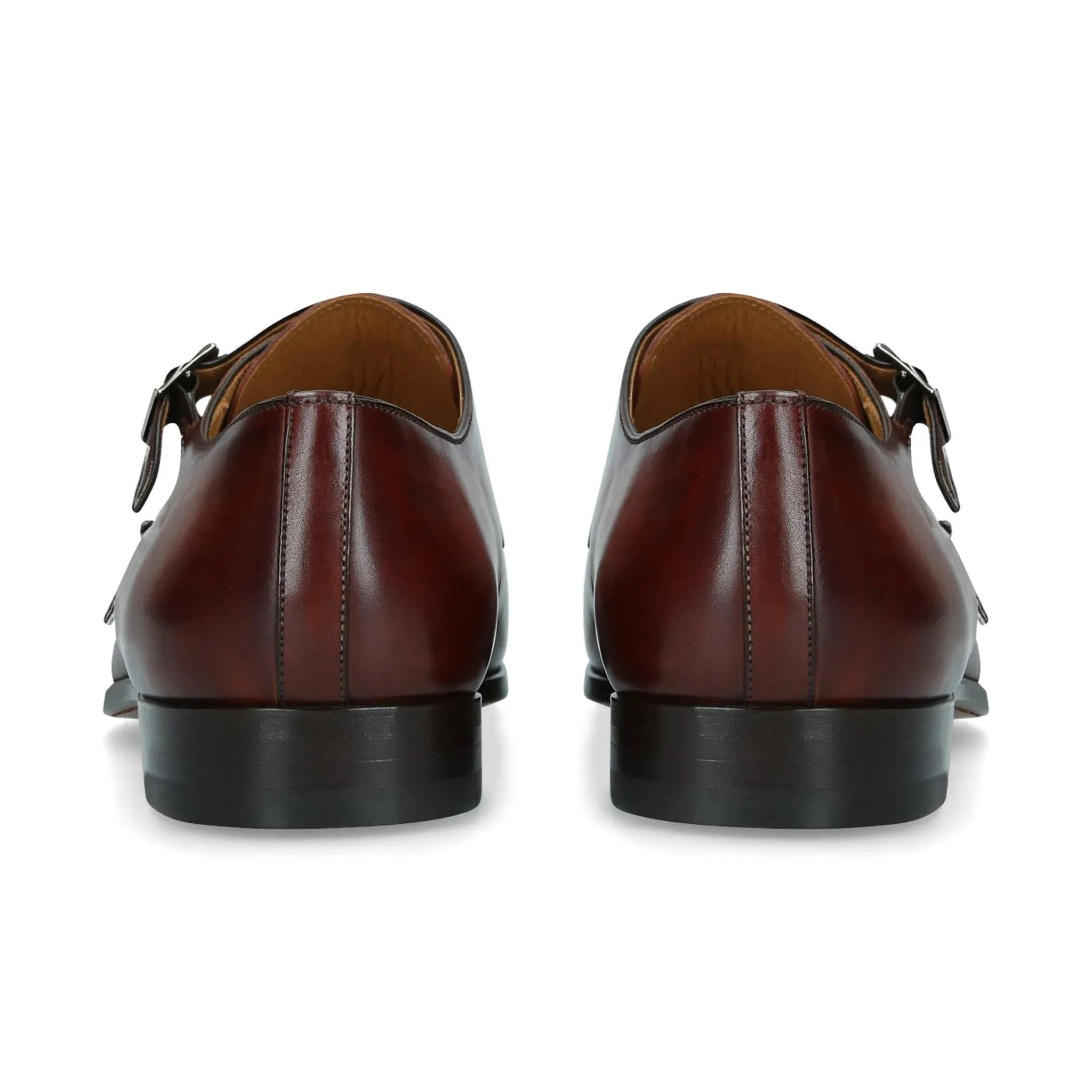 Magnanni Garrett Monk Strap Leather Shoe - Cognac