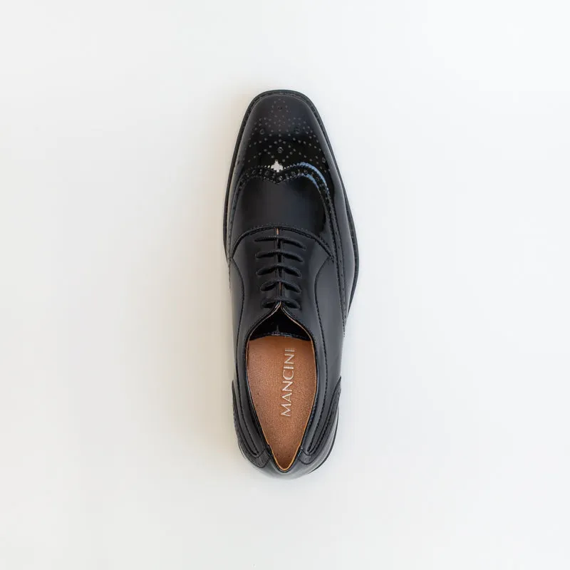 Mancini Men Patent Brogue Oxford _ 150940