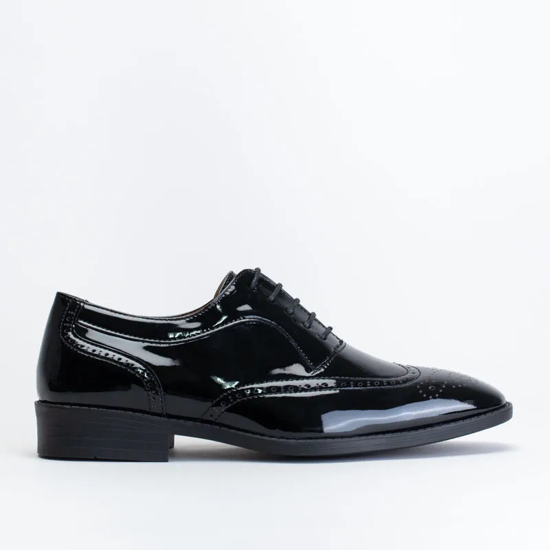 Mancini Men Patent Brogue Oxford _ 150940