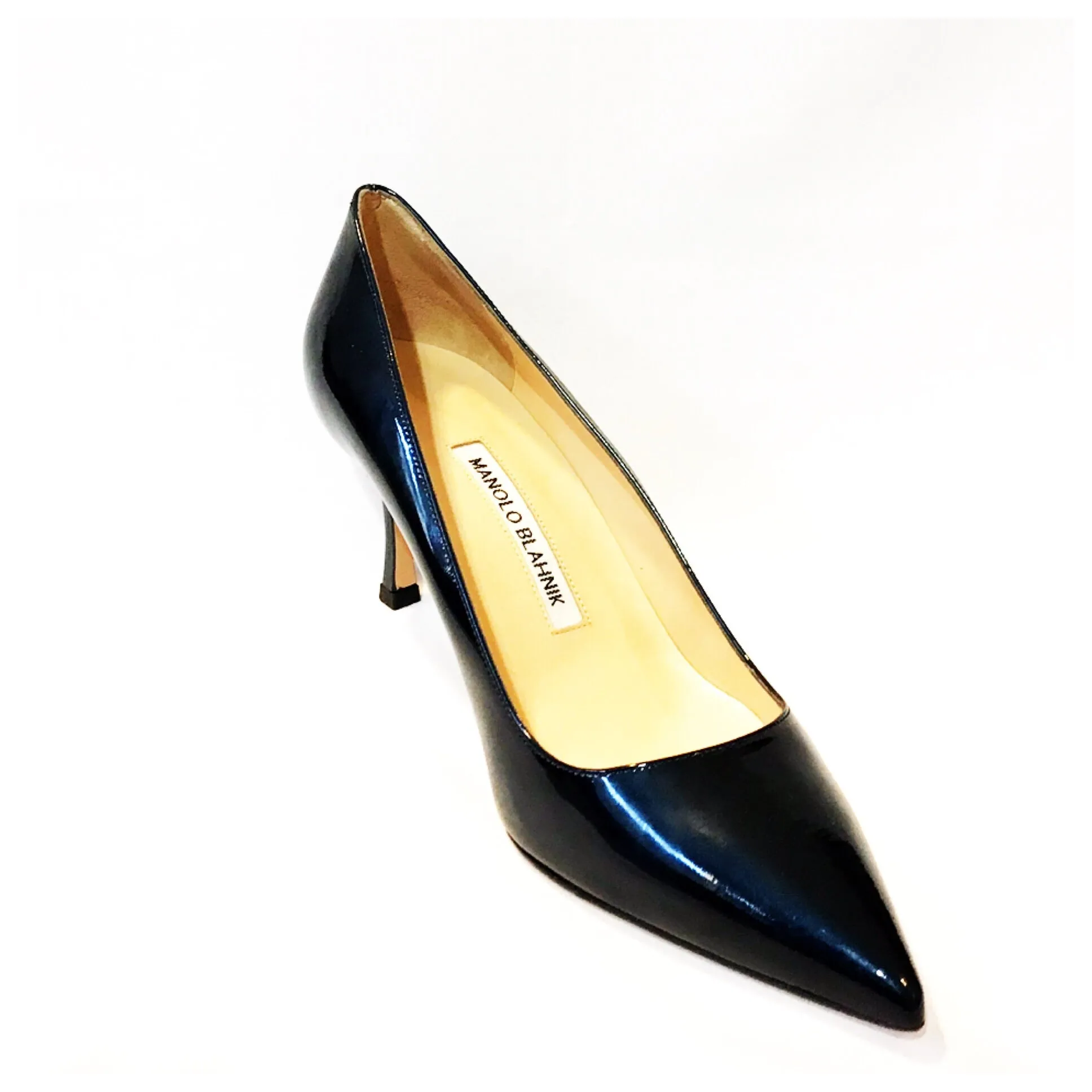 Manolo Blahnik Women's Blue Patent Bb Pumps
