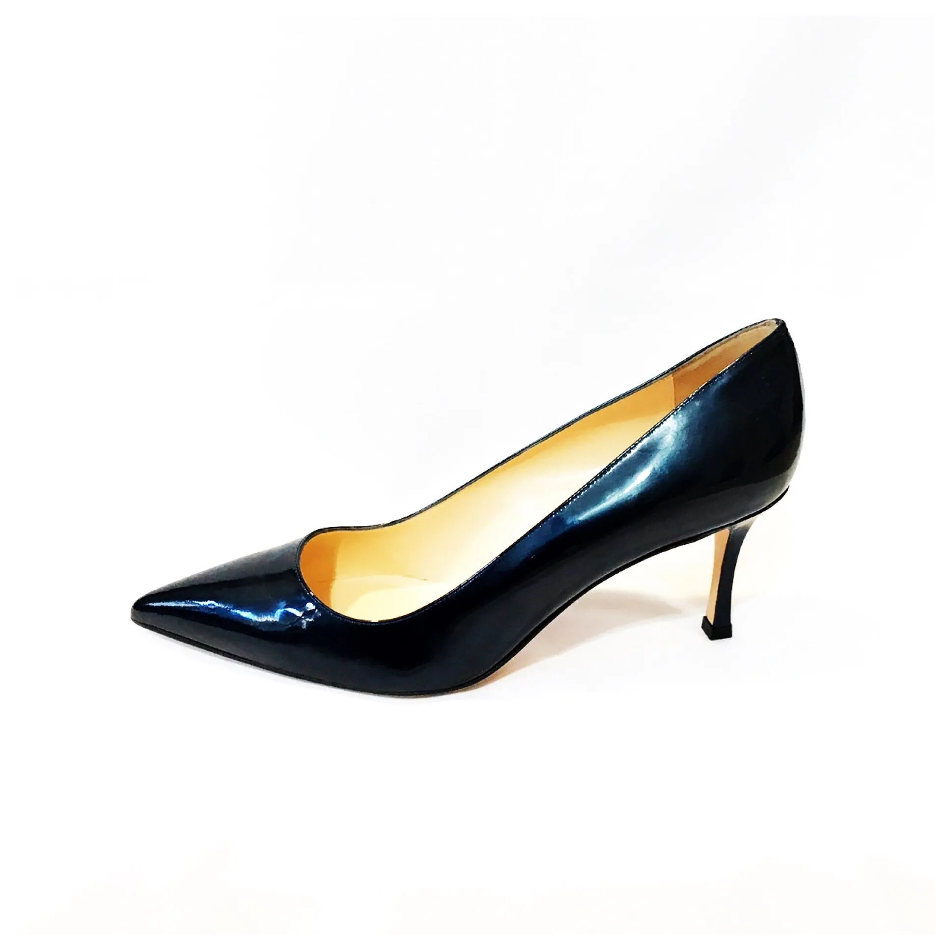 Manolo Blahnik Women's Blue Patent Bb Pumps