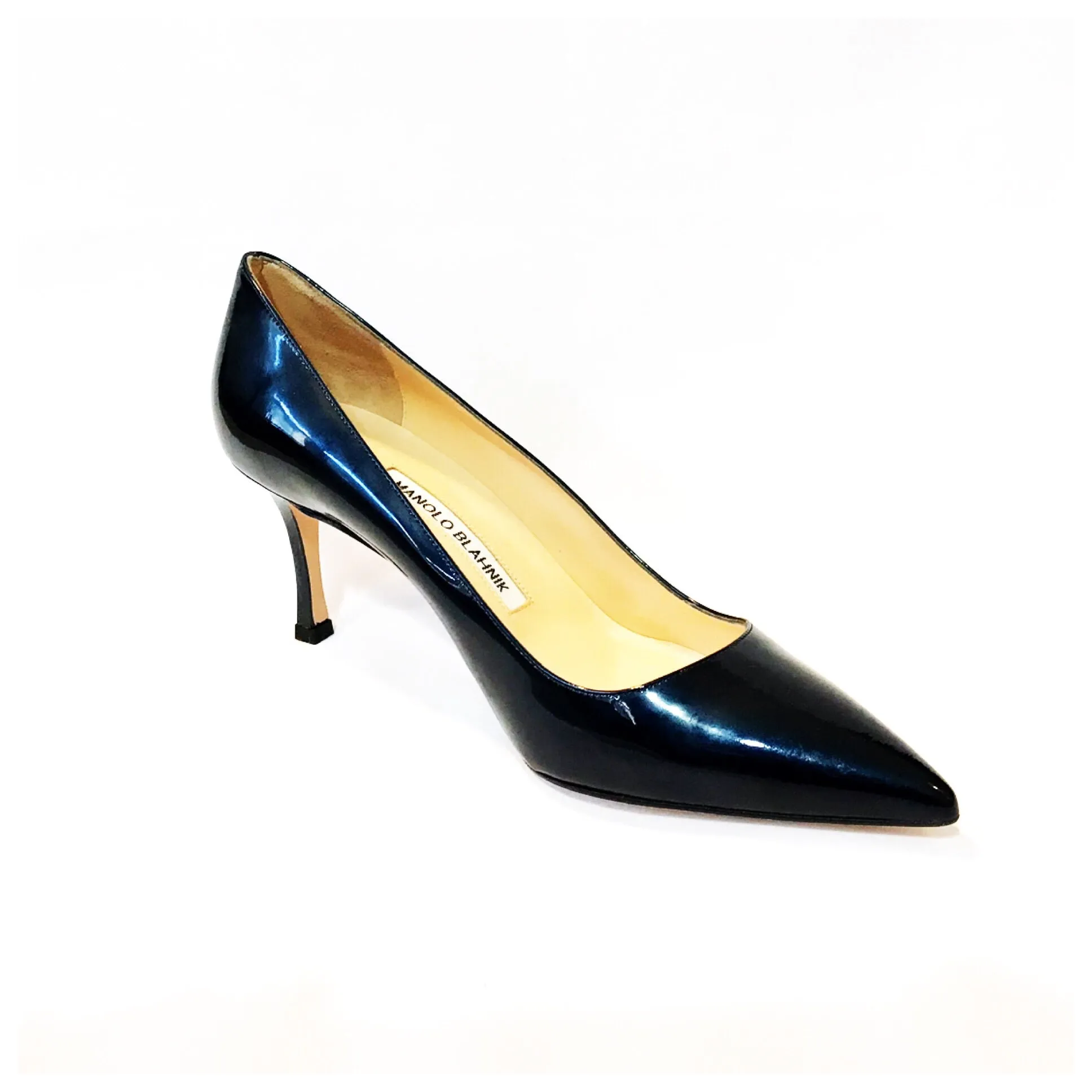 Manolo Blahnik Women's Blue Patent Bb Pumps