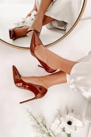 Mean Business Patent Heels (Cognac)