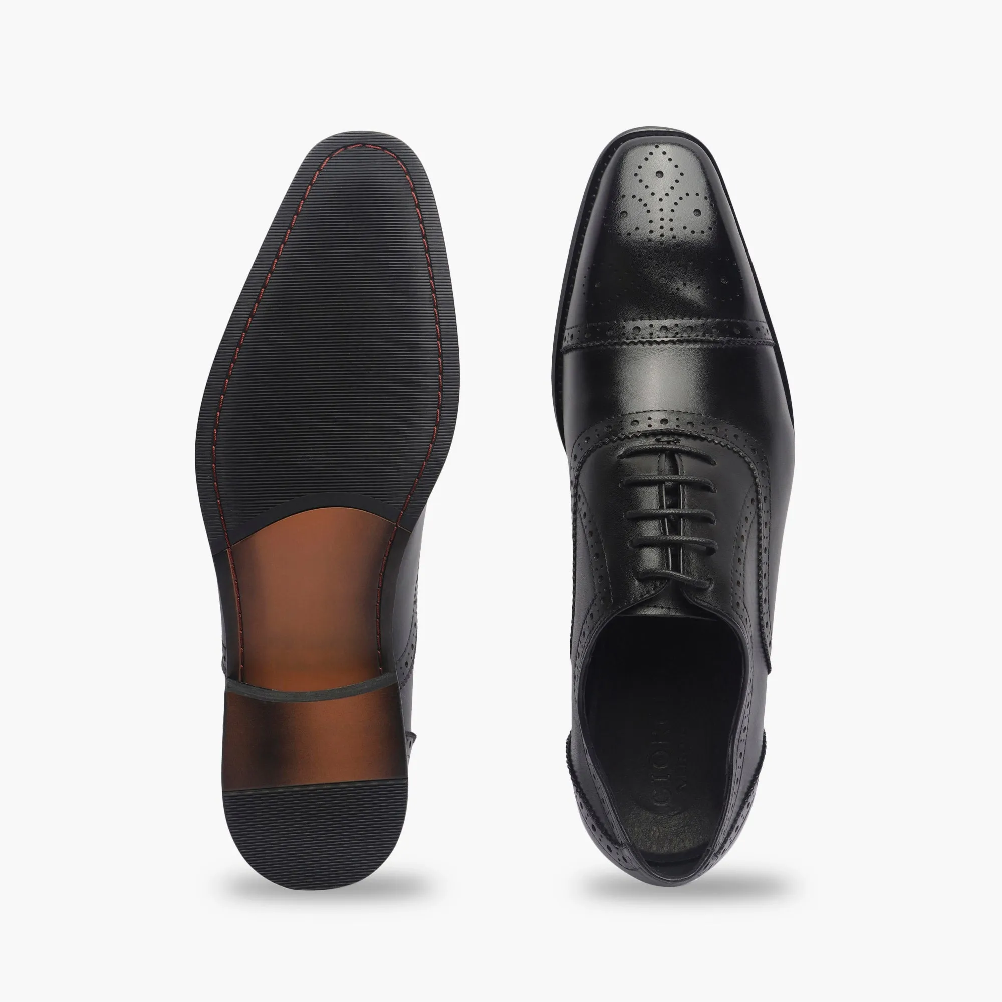 Medallion Toe Semi Brogue Lace ups