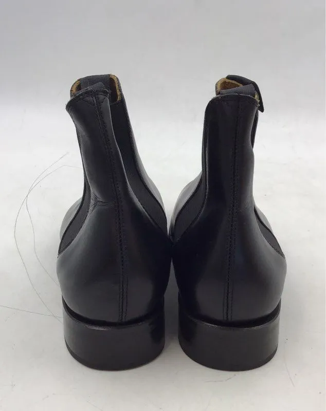 Meermin Men's 44957 Black Almond Toe Ankle Chelsea Boots - Size 5