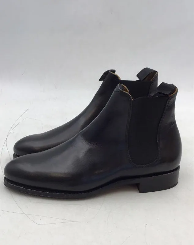Meermin Men's 44957 Black Almond Toe Ankle Chelsea Boots - Size 5
