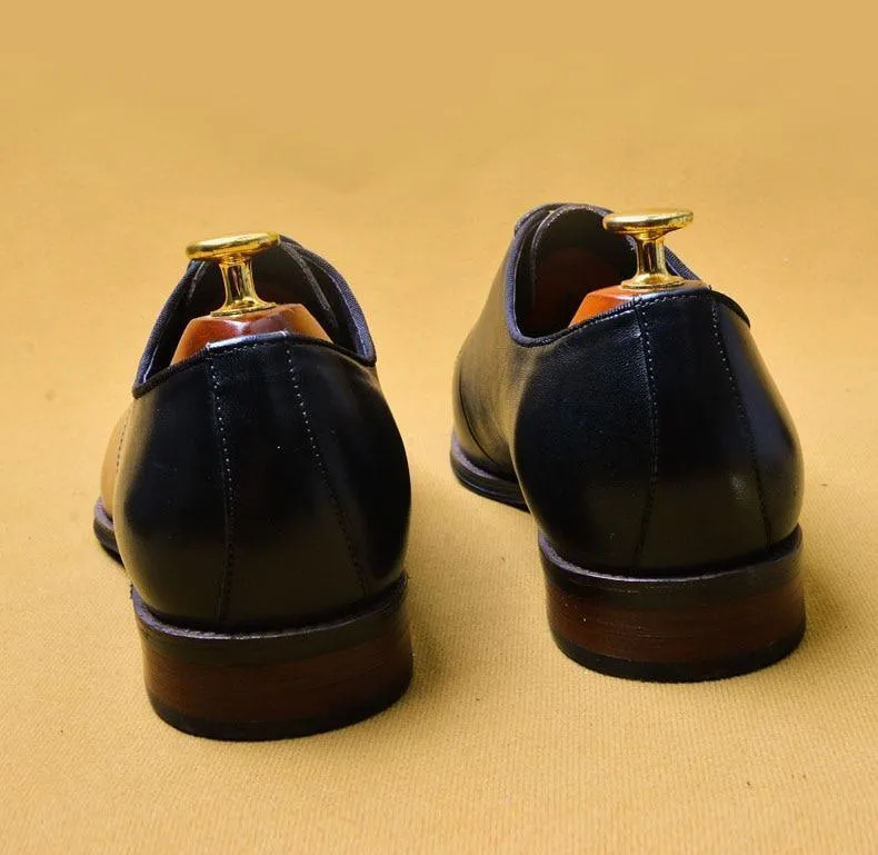 Men Dress Shoes -  Salvatore Leather Oxford Shoes