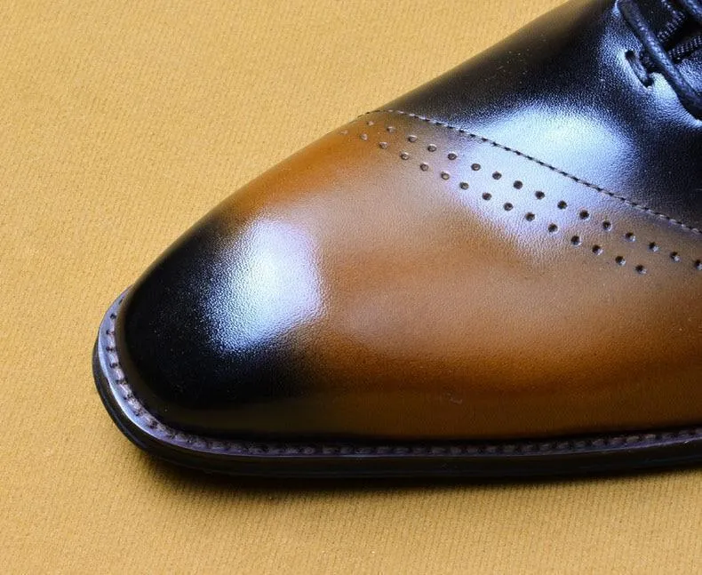 Men Dress Shoes -  Salvatore Leather Oxford Shoes