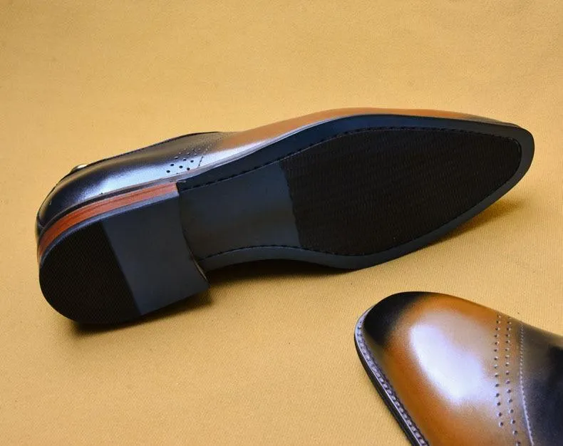 Men Dress Shoes -  Salvatore Leather Oxford Shoes