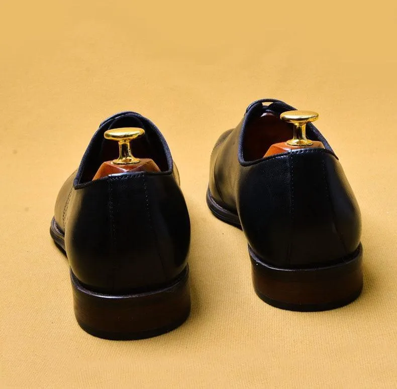 Men Dress Shoes -  Salvatore Leather Oxford Shoes