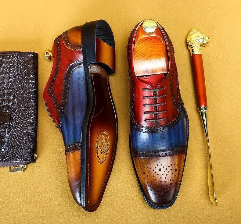 Men Dress Shoes -  Timotio Leather Oxford Shoes