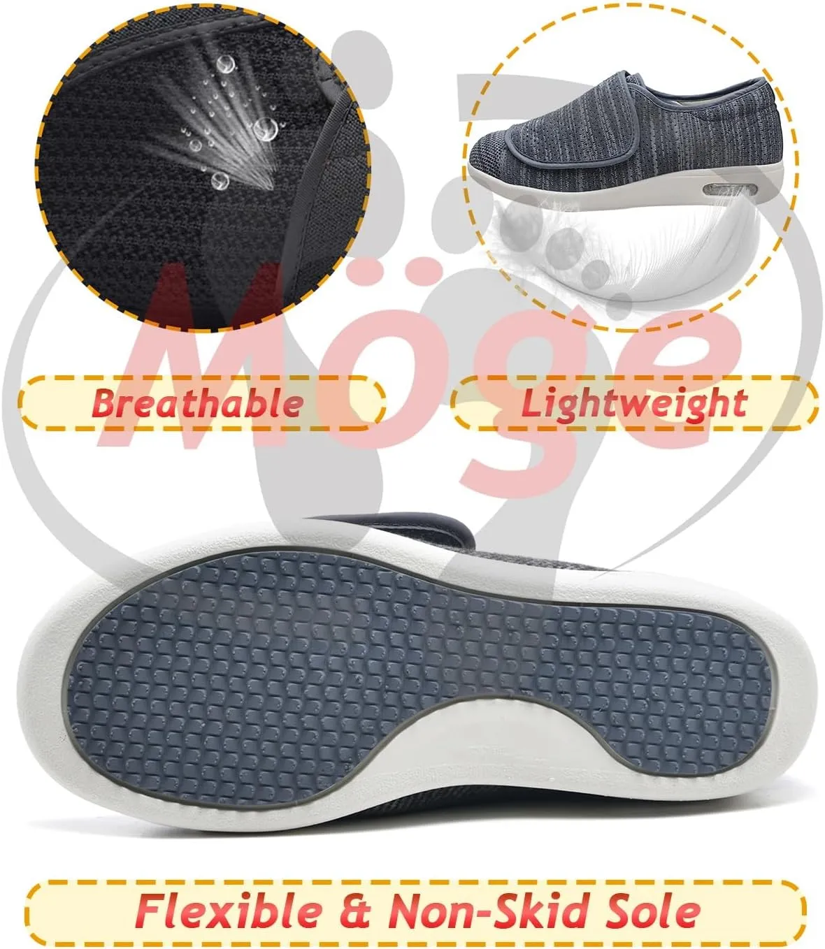 Men Slippers Orthopedic Mens Slip on Trainers Loafers Casual Breathable Slip-on Lightweight Comfortable Tennis Mesh Shoes Mens Walking Shoes Slip-on Trainers