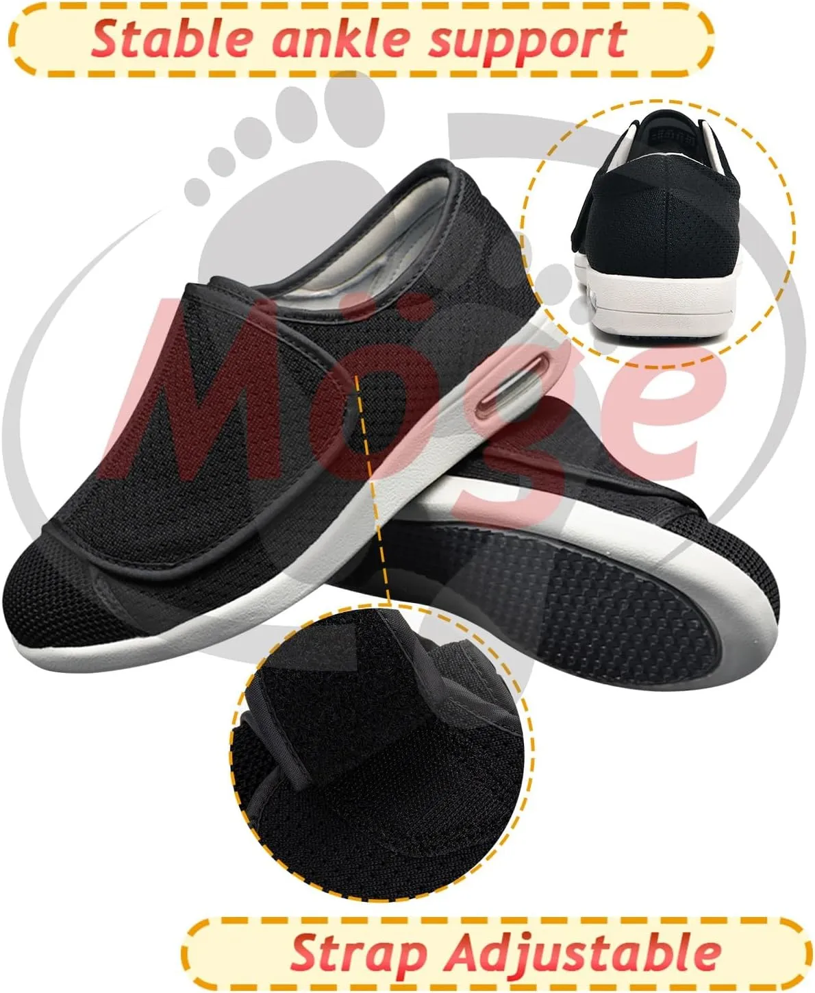 Men Slippers Orthopedic Mens Slip on Trainers Loafers Casual Breathable Slip-on Lightweight Comfortable Tennis Mesh Shoes Mens Walking Shoes Slip-on Trainers