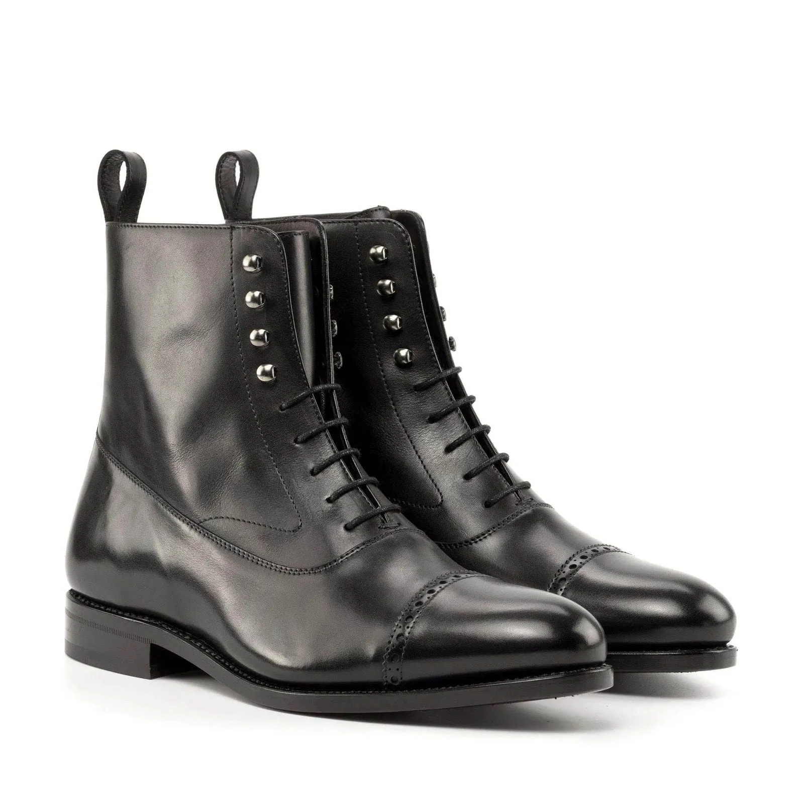 Men's Balmoral Leather Boots Wide Plus Size 6010