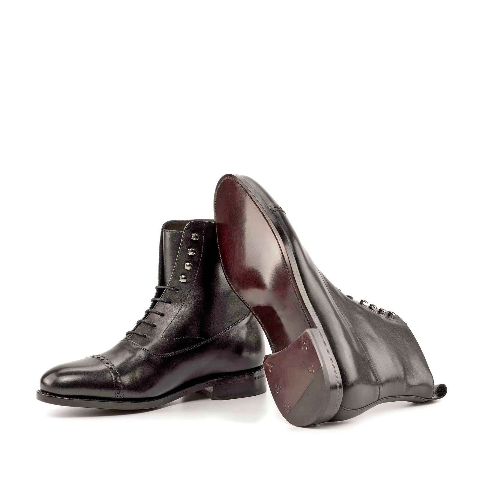 Men's Balmoral Leather Boots Wide Plus Size 6010