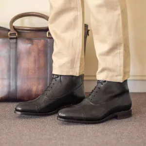 Men's Balmoral Leather Boots Wide Plus Size 6010