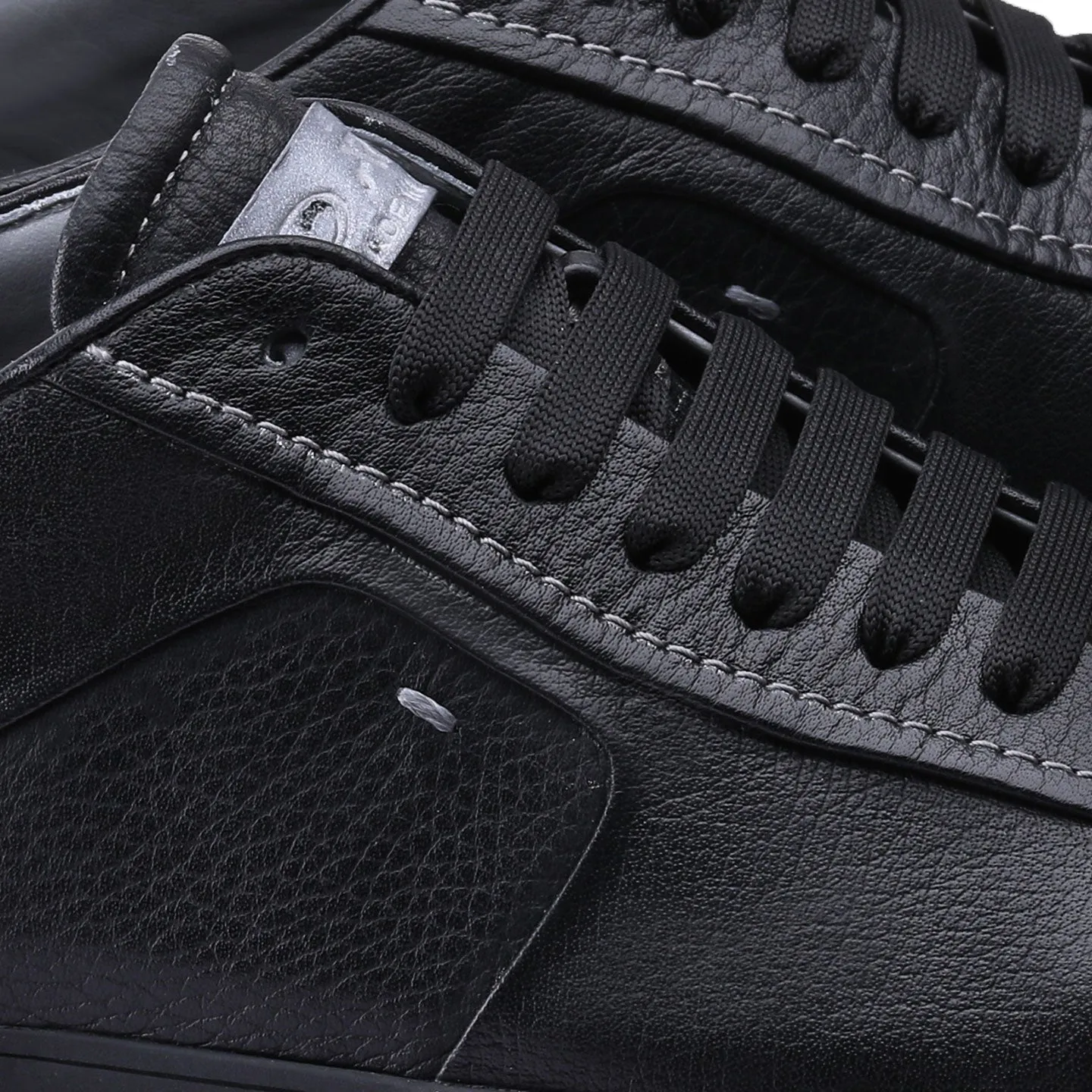 Men's Black Sneaker with Silver Inserts