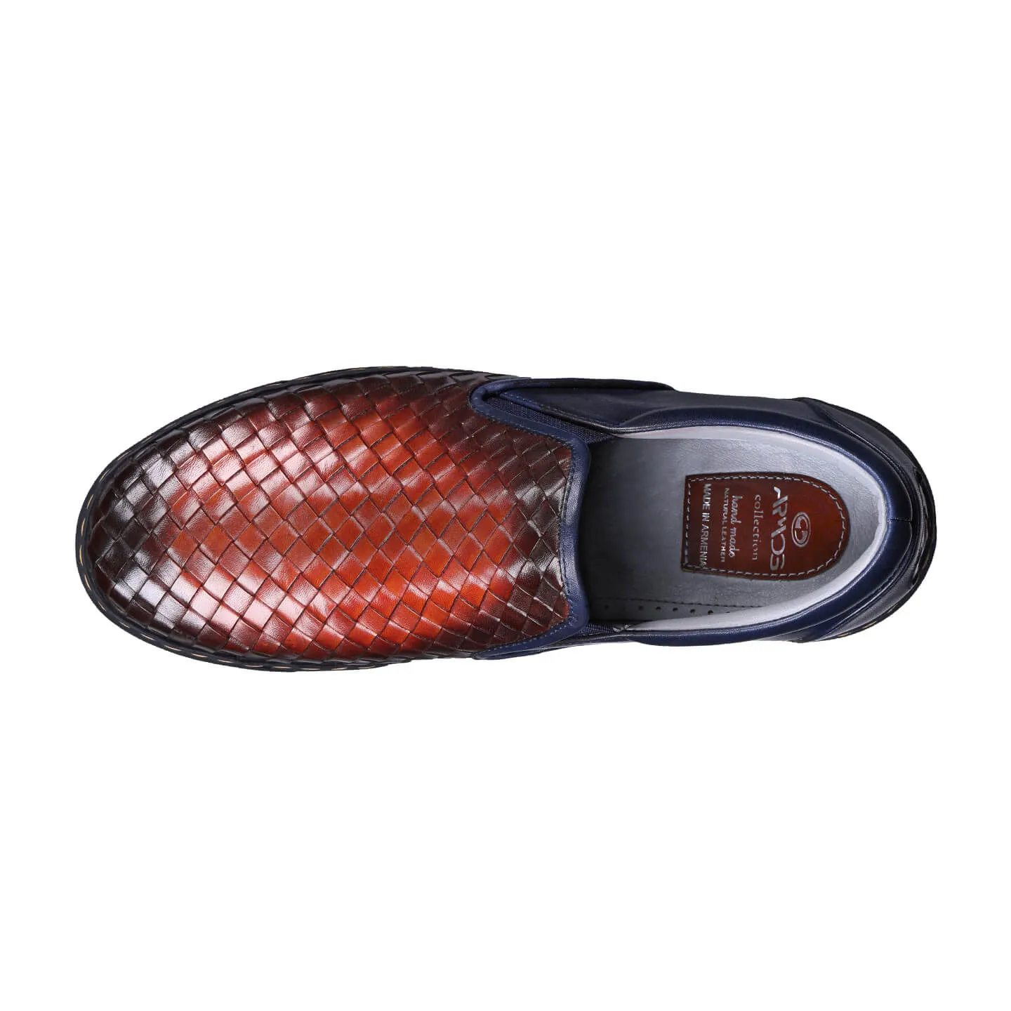 Men’s Blue and Brown Slip-On Sneaker