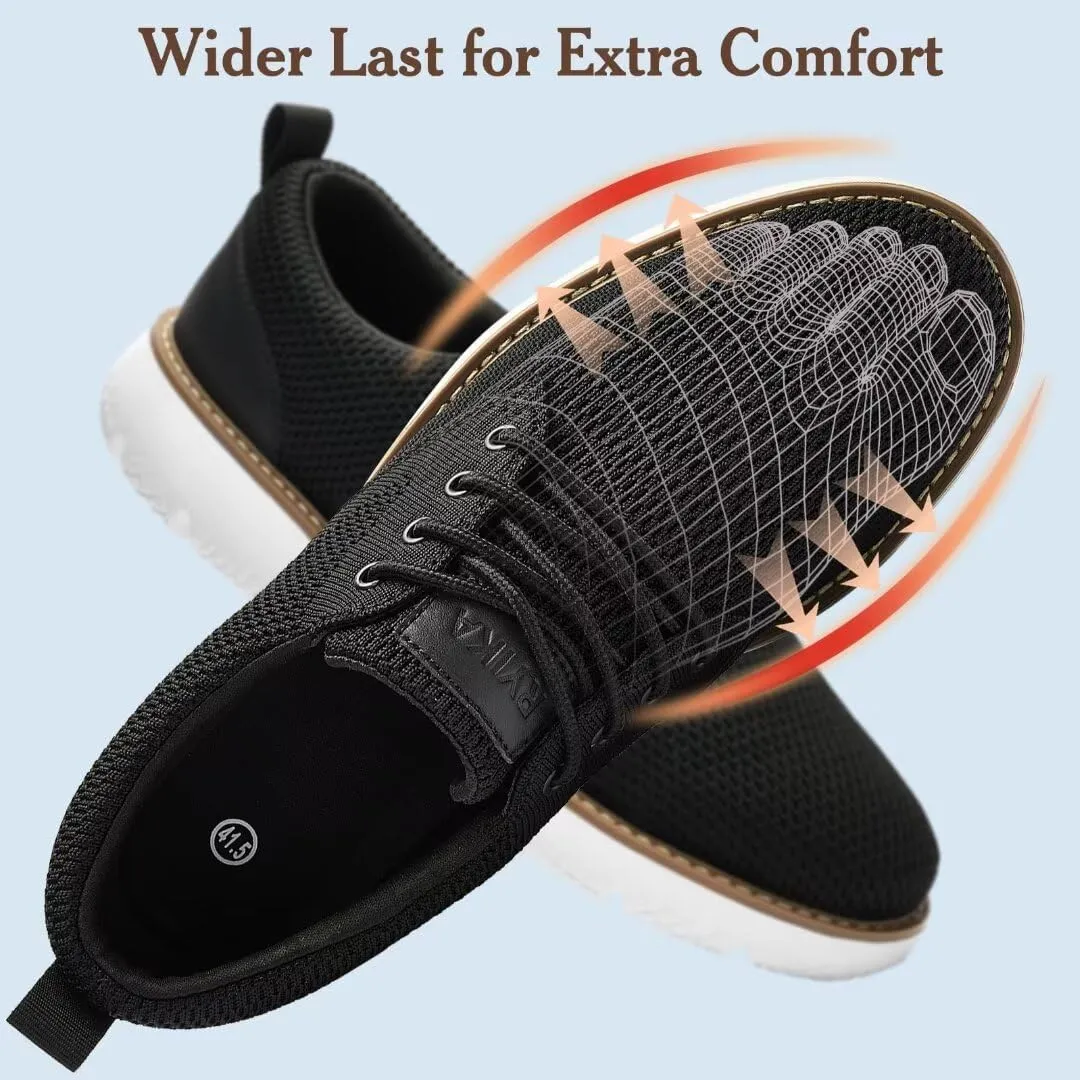 Men's Breathable Mesh Comfortable Business Casual Shoes with Sneakers Design for Long Standing, Office Work, Formal Occasions & Walking