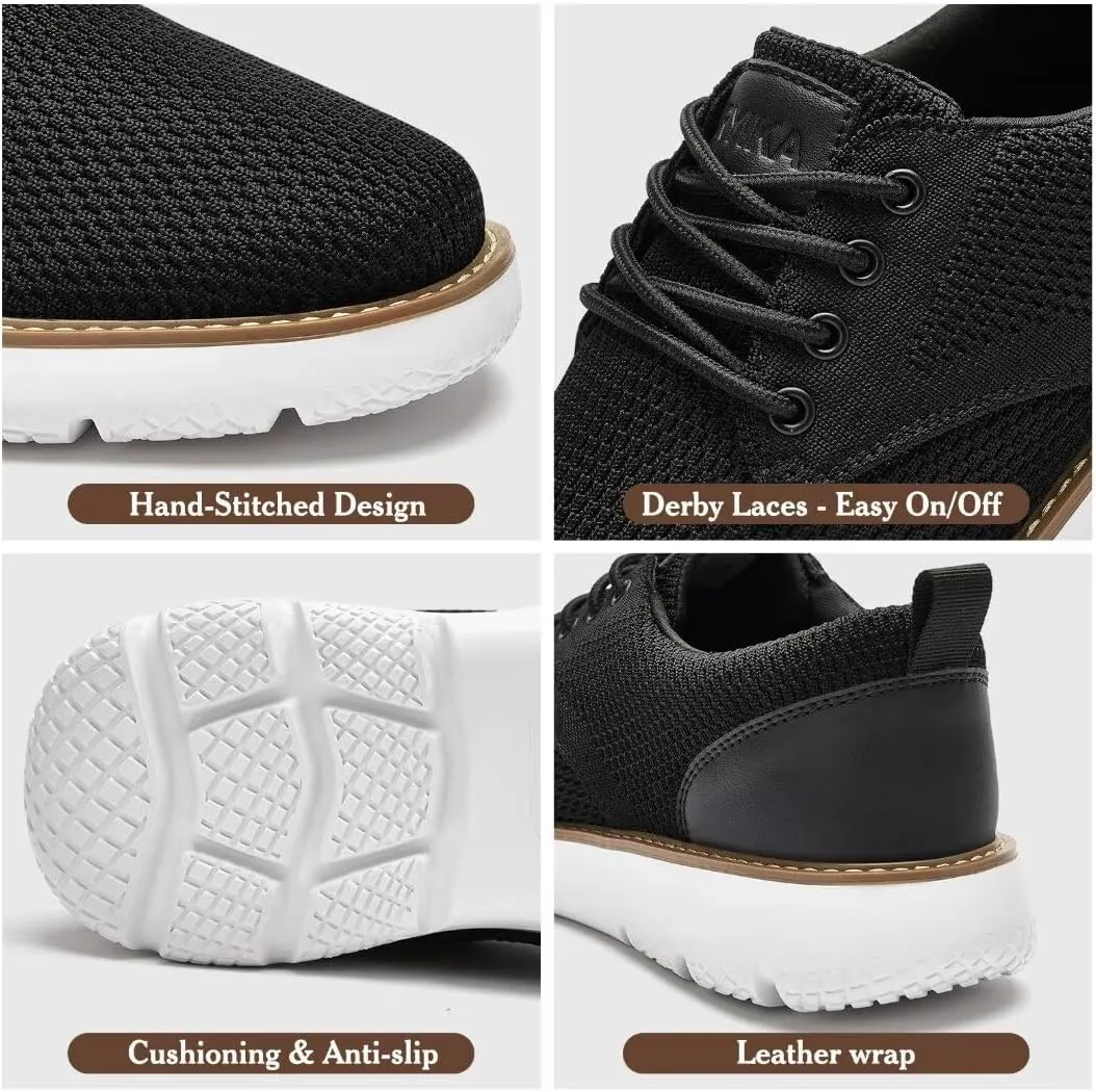 Men's Breathable Mesh Comfortable Business Casual Shoes with Sneakers Design for Long Standing, Office Work, Formal Occasions & Walking
