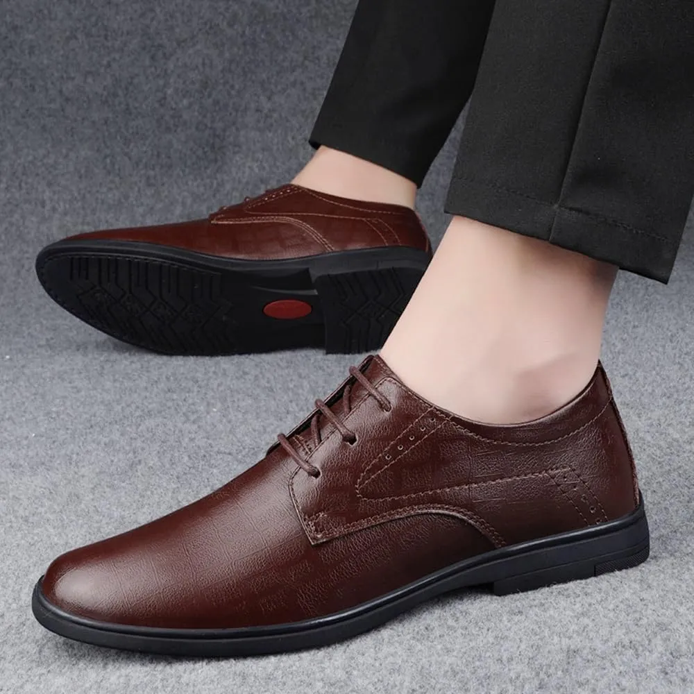 Men's Brogue Oxfords Shoes Patent Leather Lace Up Casual Patent Leather Derby Shoes Fashion Breathable Classic Dress Shoes for Men