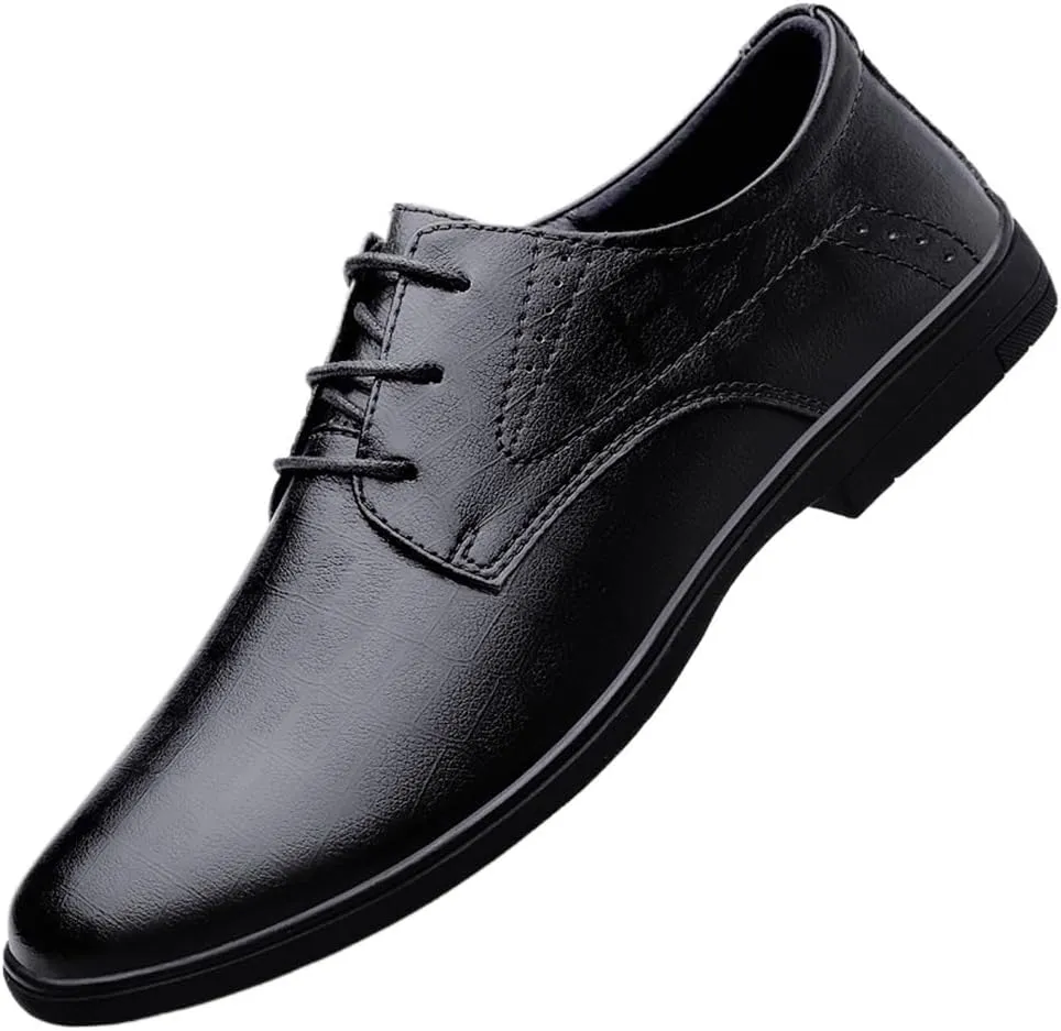 Men's Brogue Oxfords Shoes Patent Leather Lace Up Casual Patent Leather Derby Shoes Fashion Breathable Classic Dress Shoes for Men
