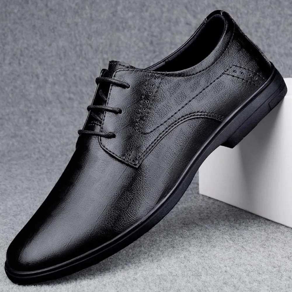 Men's Brogue Oxfords Shoes Patent Leather Lace Up Casual Patent Leather Derby Shoes Fashion Breathable Classic Dress Shoes for Men
