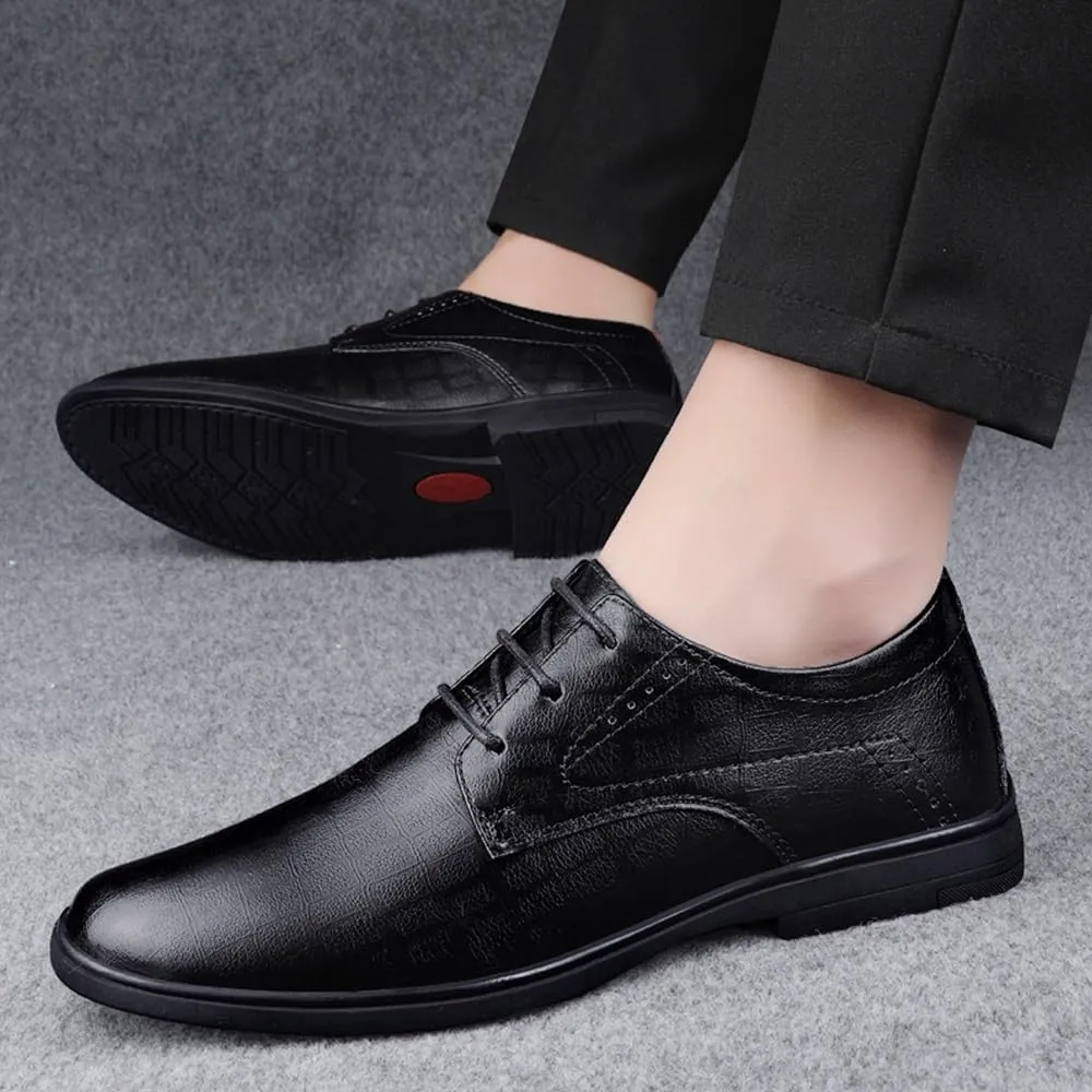 Men's Brogue Oxfords Shoes Patent Leather Lace Up Casual Patent Leather Derby Shoes Fashion Breathable Classic Dress Shoes for Men