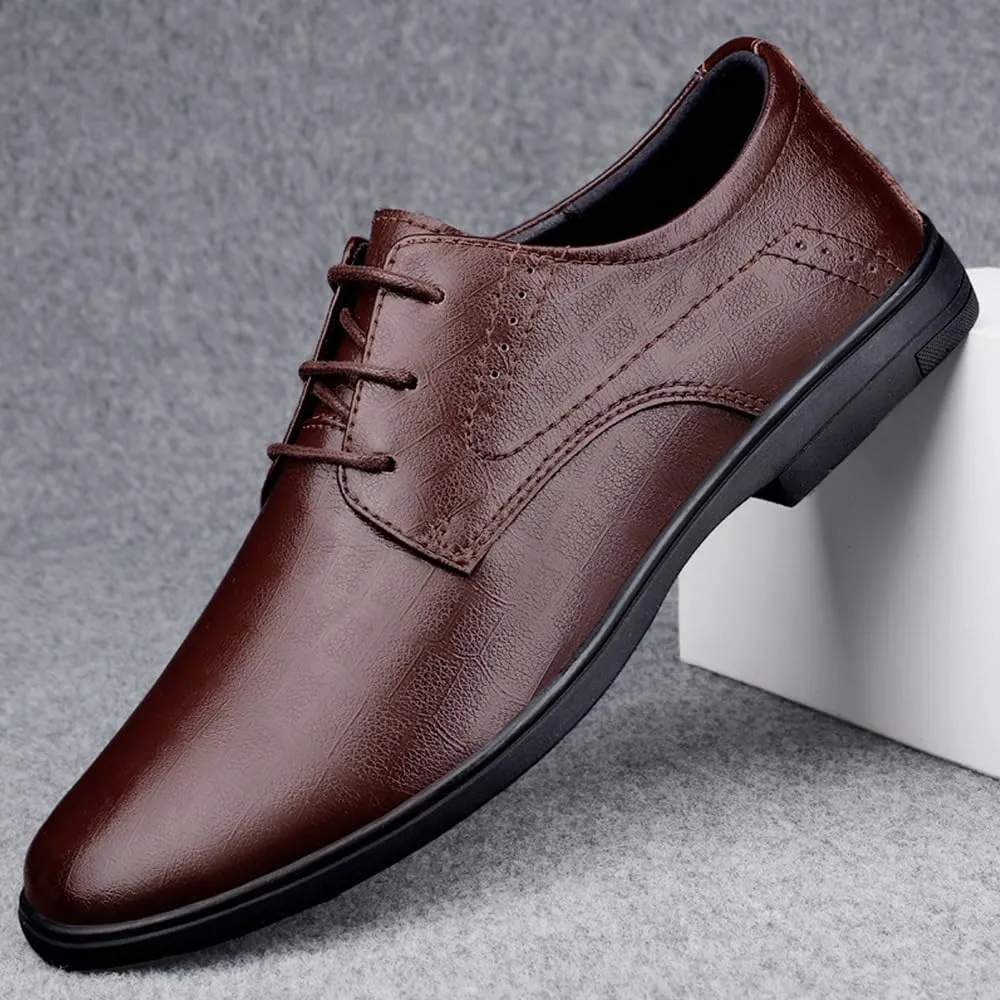 Men's Brogue Oxfords Shoes Patent Leather Lace Up Casual Patent Leather Derby Shoes Fashion Breathable Classic Dress Shoes for Men