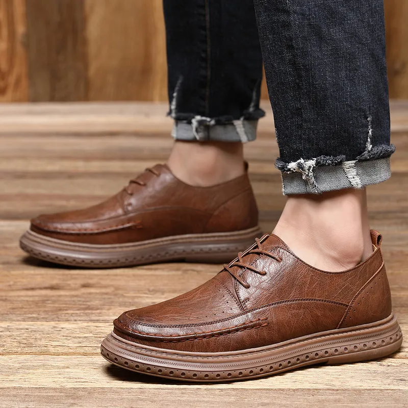 Men's Business Round Toe Leather Shoes
