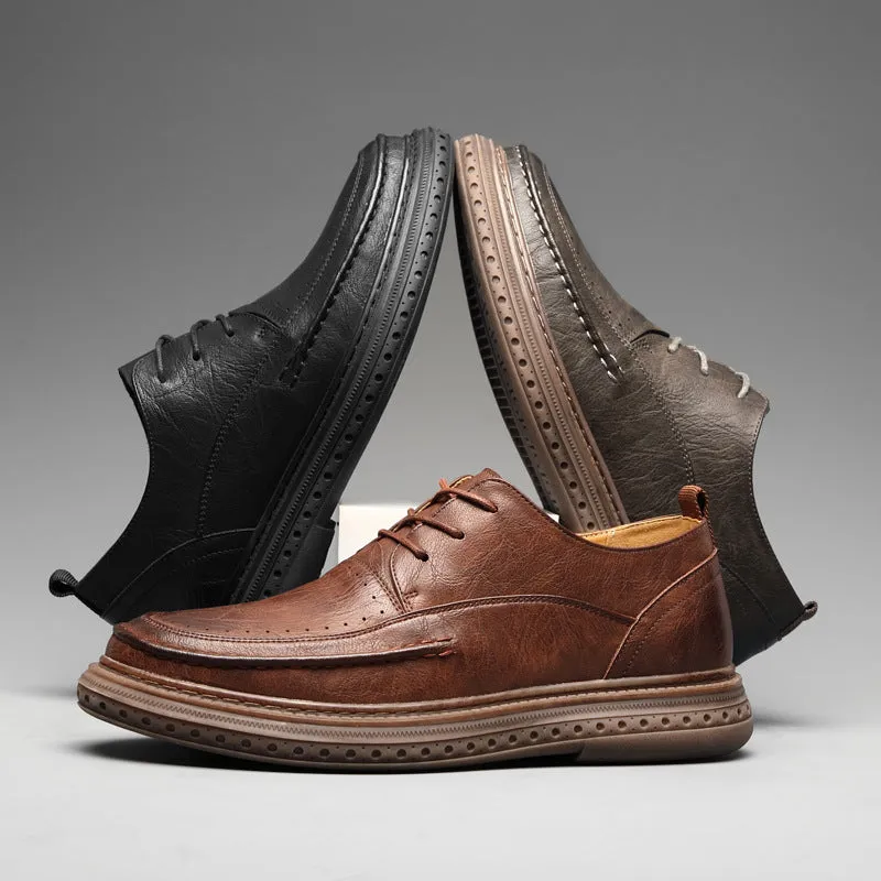 Men's Business Round Toe Leather Shoes