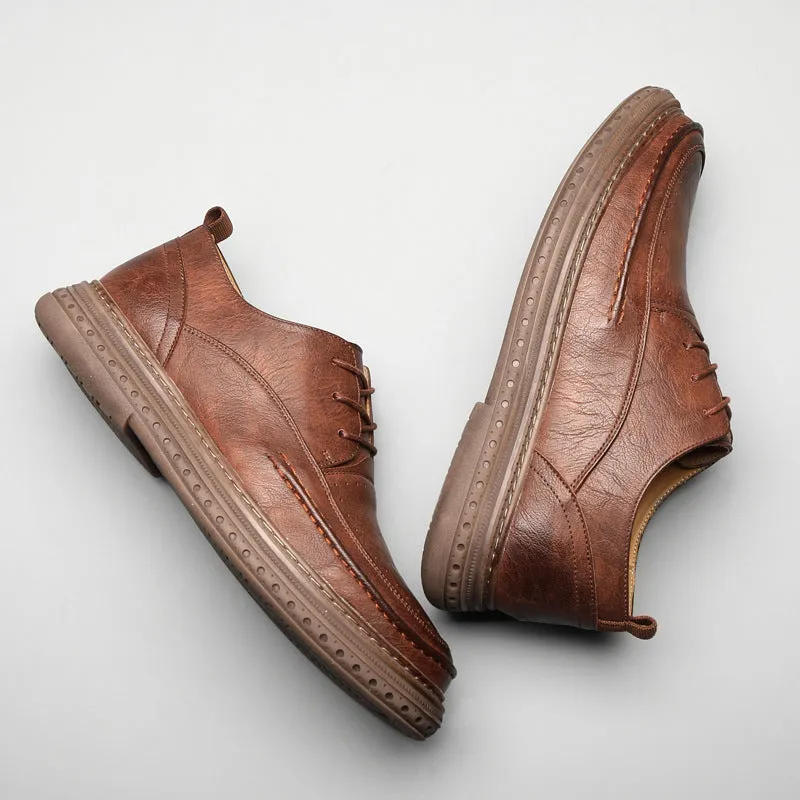 Men's Business Round Toe Leather Shoes