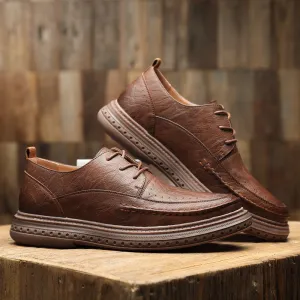 Men's Business Round Toe Leather Shoes