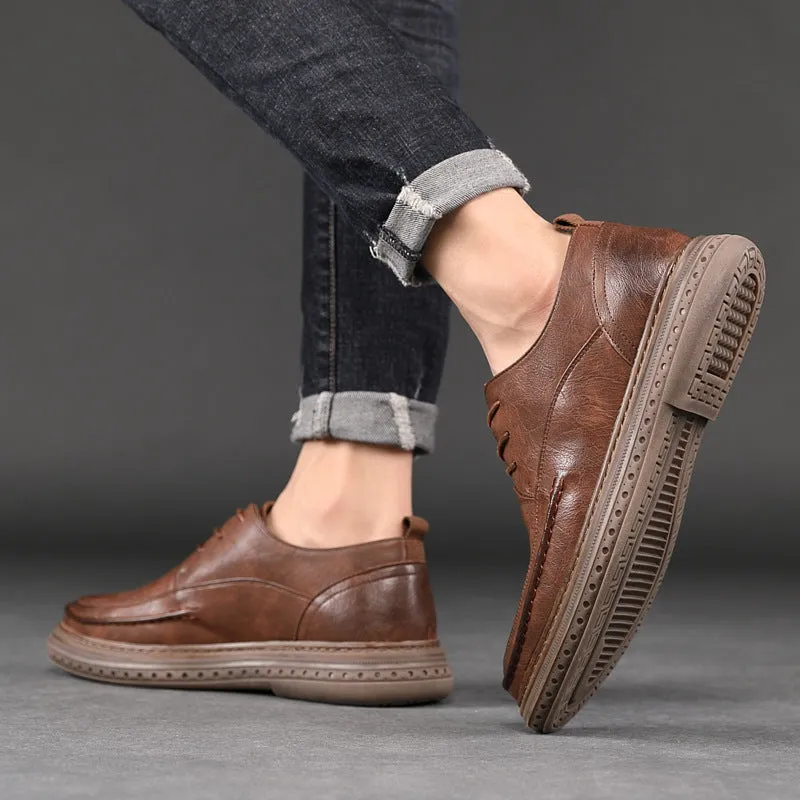Men's Business Round Toe Leather Shoes