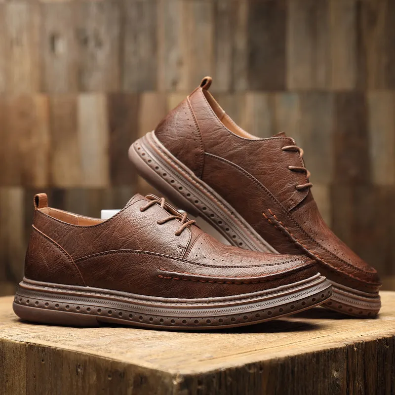 Men's Business Round Toe Leather Shoes