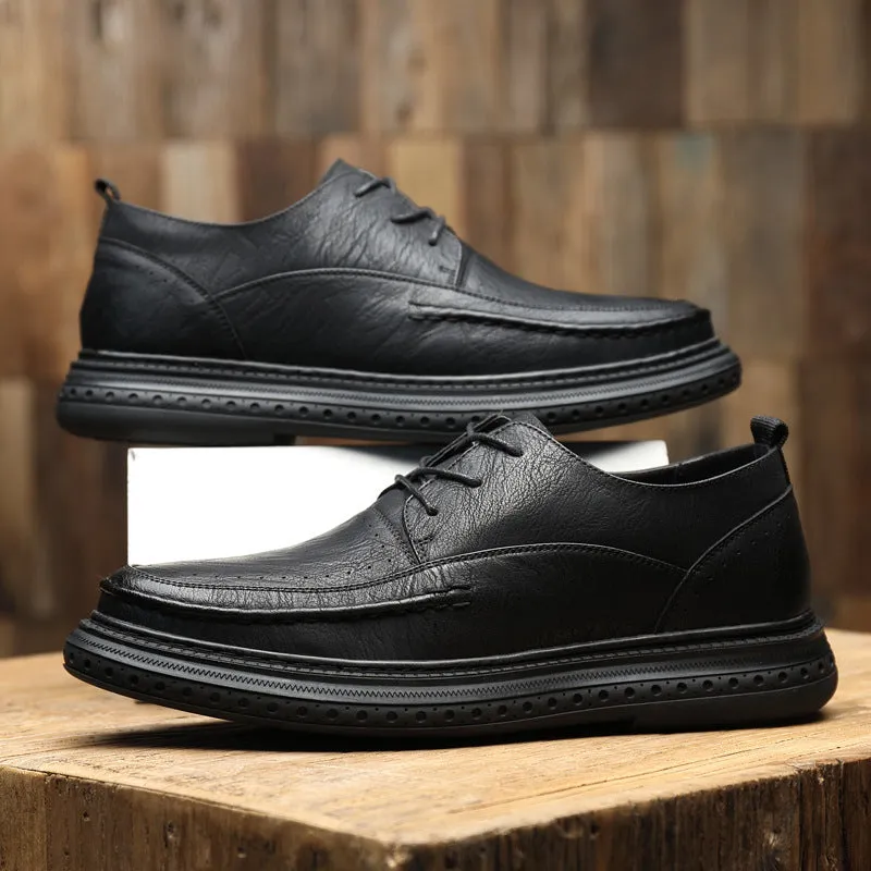 Men's Business Round Toe Leather Shoes