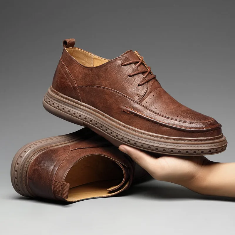 Men's Business Round Toe Leather Shoes