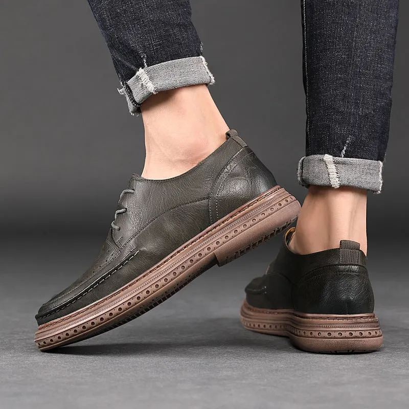 Men's Business Round Toe Leather Shoes