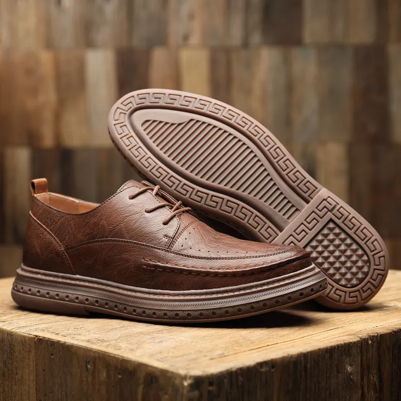 Men's Business Round Toe Leather Shoes