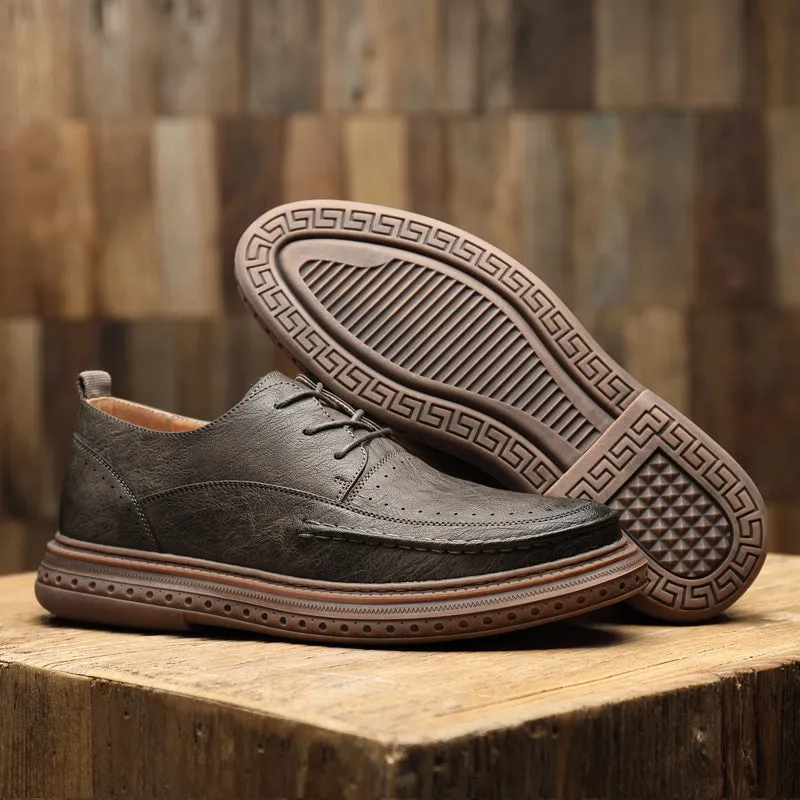 Men's Business Round Toe Leather Shoes